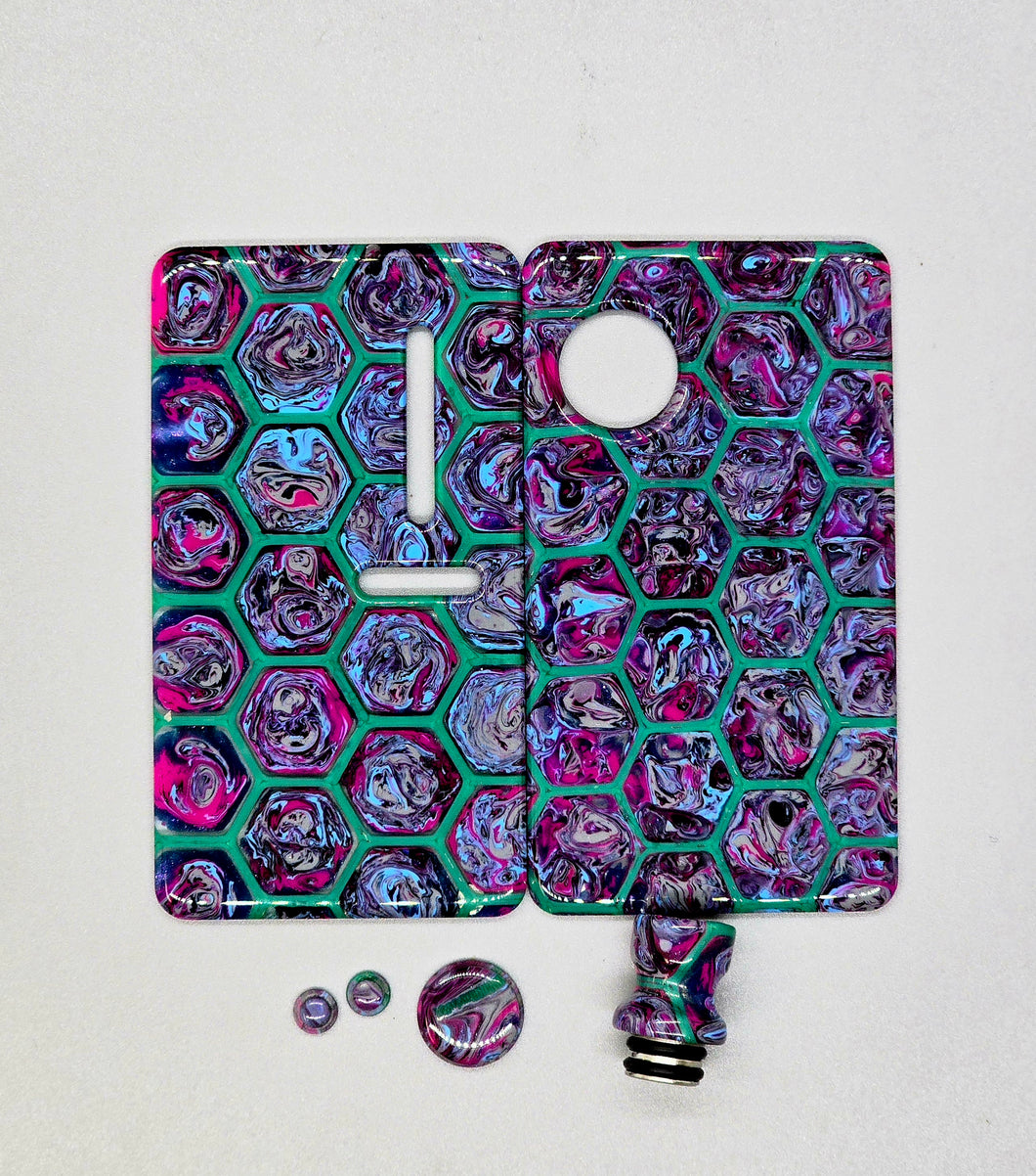 DOT AIO V2 Panel, Button and Short Shifter Tip Set - Evil Candy Honeycomb