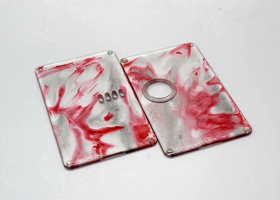 Hand Poured Acrylic Panels for the Pulse AIO - Clear Red Pearl