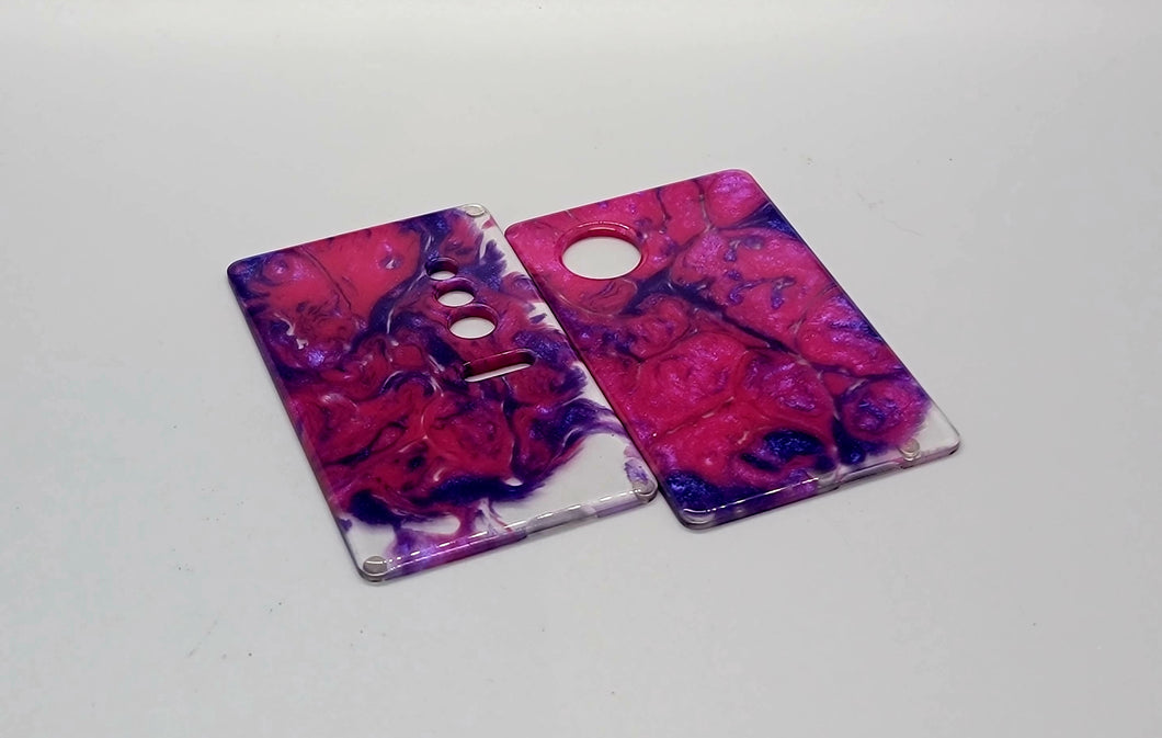 Hand Poured Acrylic Panels for the Cthulhu - Purple and Pink Glow
