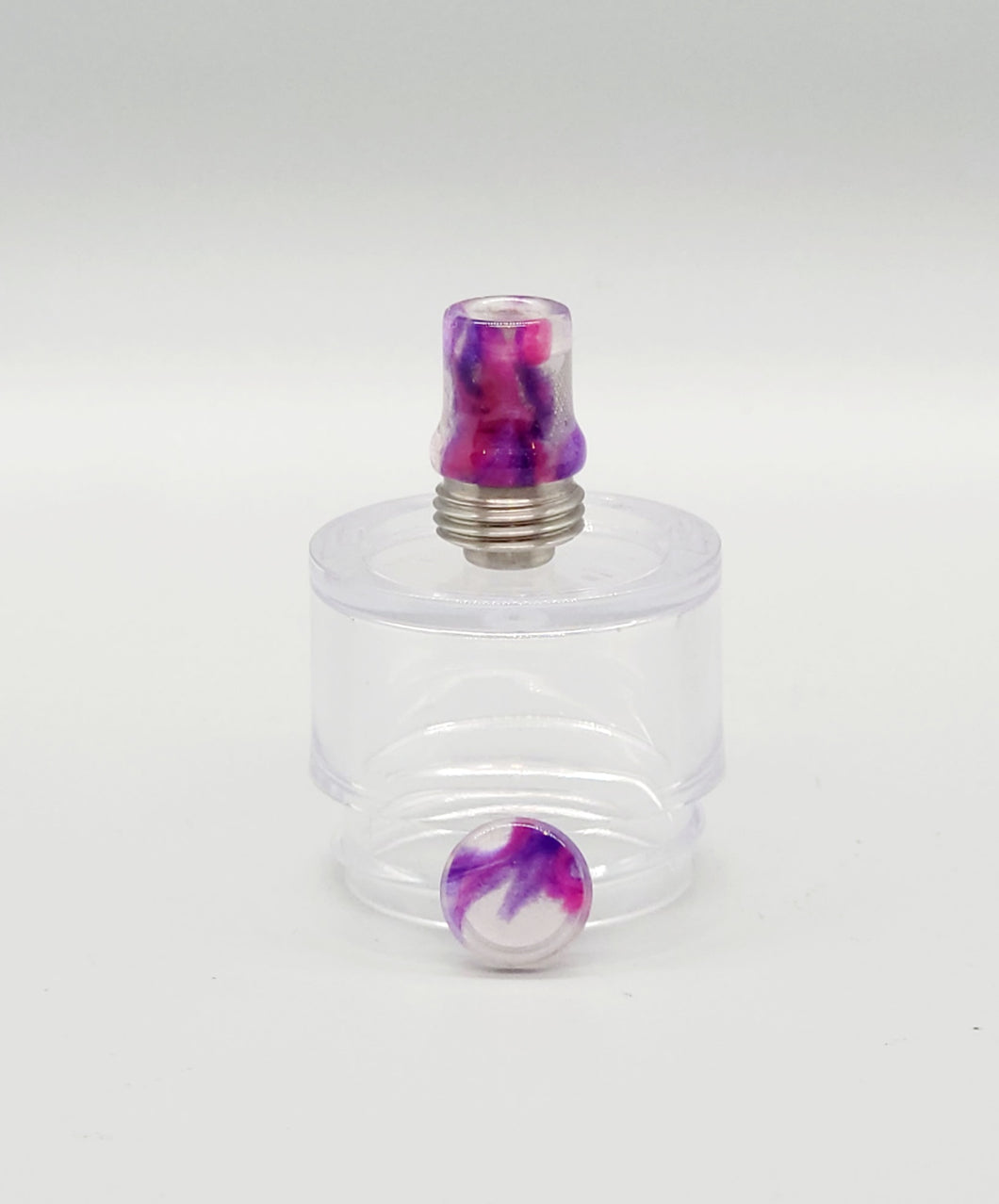 Hand Poured Acrylic Button & Tip set for the Cthulhu - Pink and Purple - Top Hat