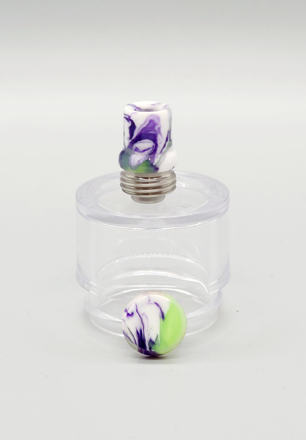 Hand Poured Acrylic Button & Tip set for the Pulse AIO - Joker - Top Hat