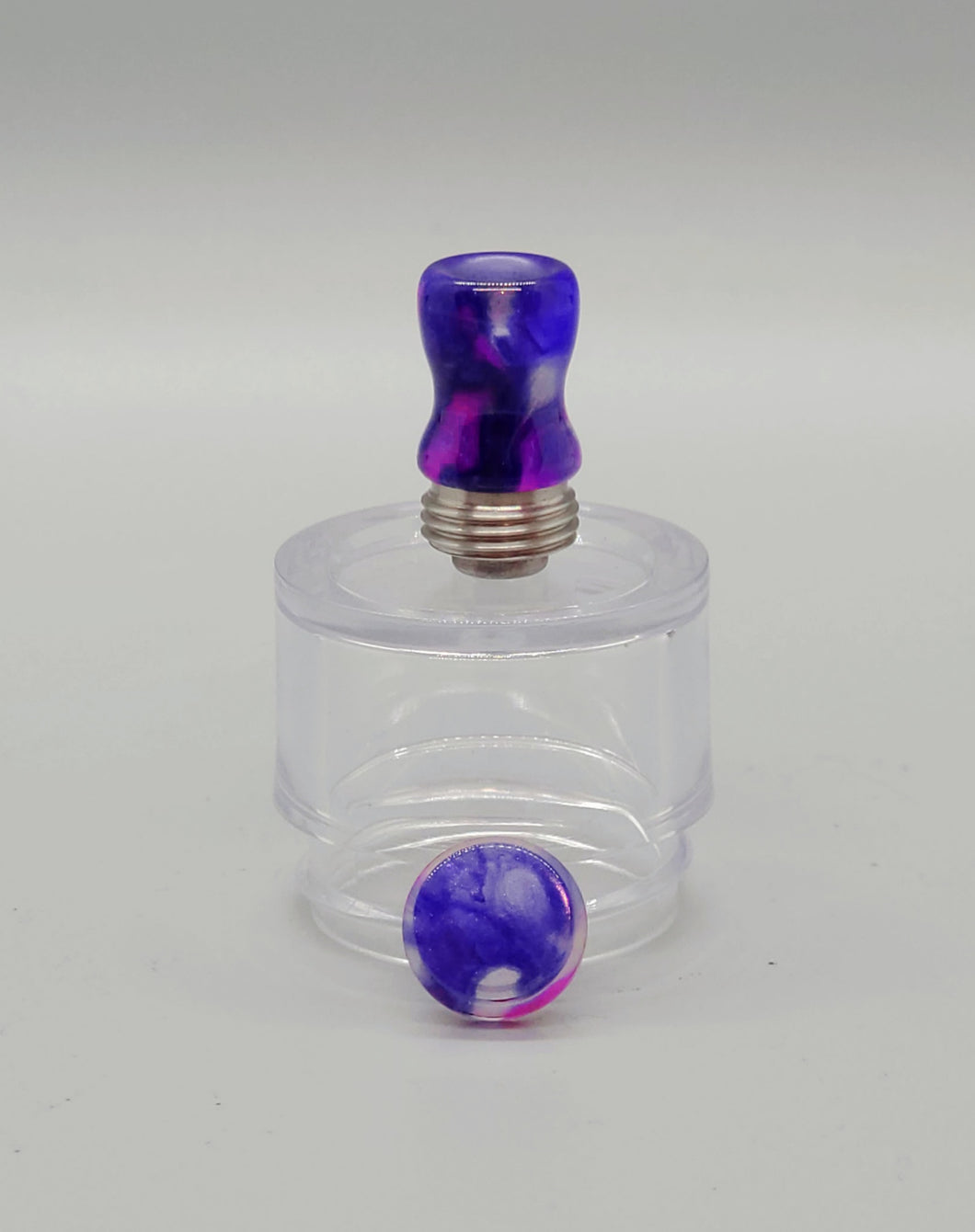 Hand Poured Acrylic Button & Tip set for the Pulse AIO - Purple & Pink - Minnow